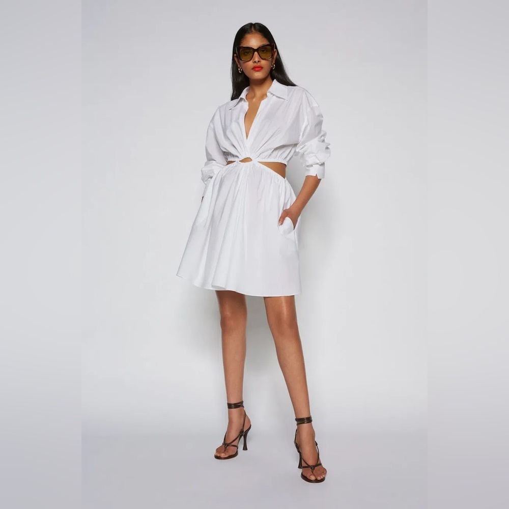 SCANLAN THEODORE | COTTON RING DRESS WHITE | size 12 AUS (8 US)